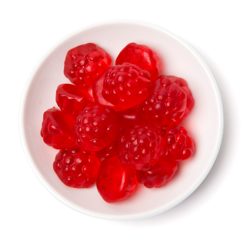 gummy red raspberries