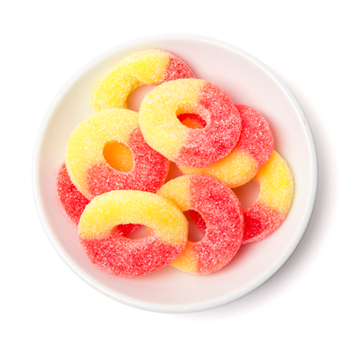 gummy peach rings