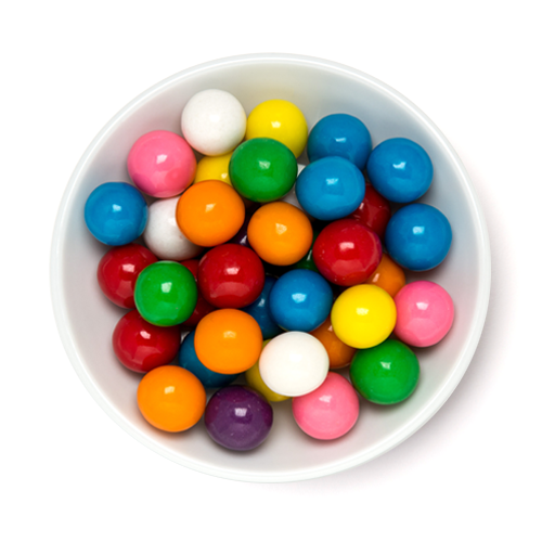 Small White Gumballs for Weddings and Parties
