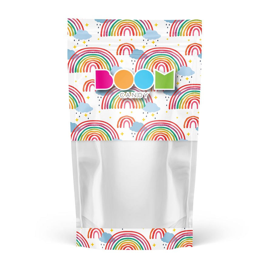 White Background Rainbows Candy Bag