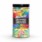 personalized candy jar - life without you