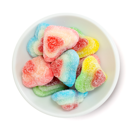 multi coloured hearts