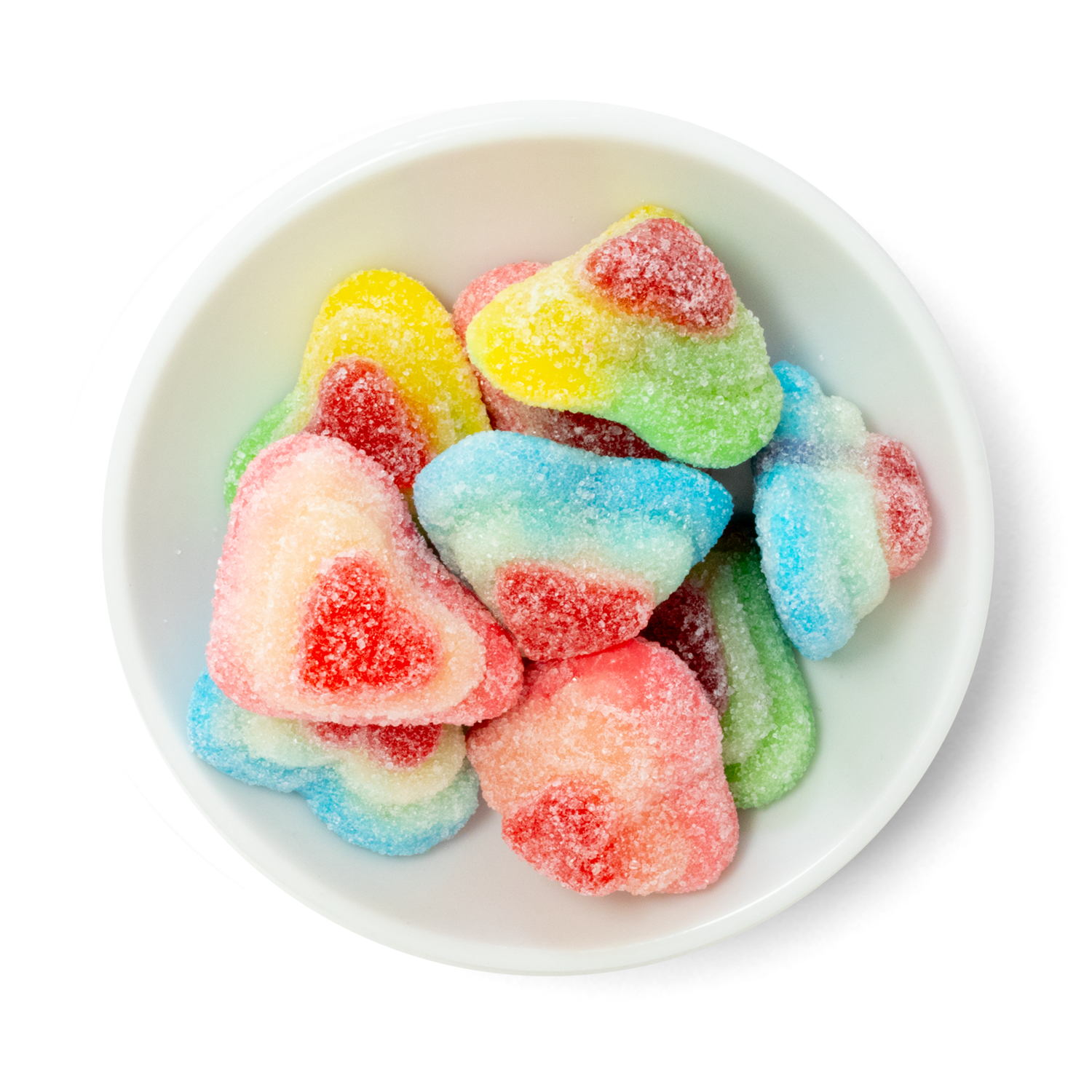 multi coloured hearts