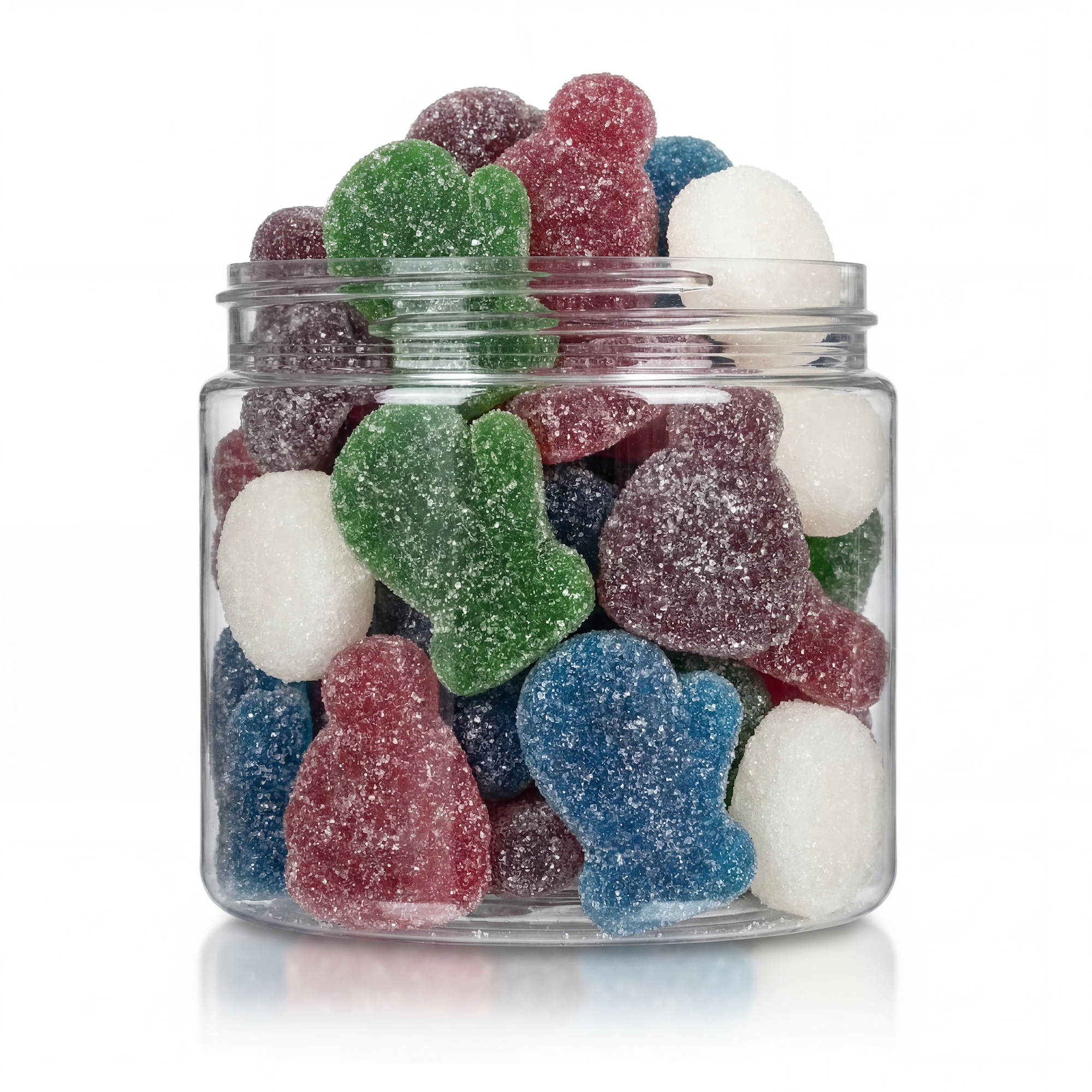 Sour Gummy Mittens & Hats candy package featuring a vibrant assortment of chewy Christmas themed holiday sweets and confections from a 100% peanut and tree nut free facility.