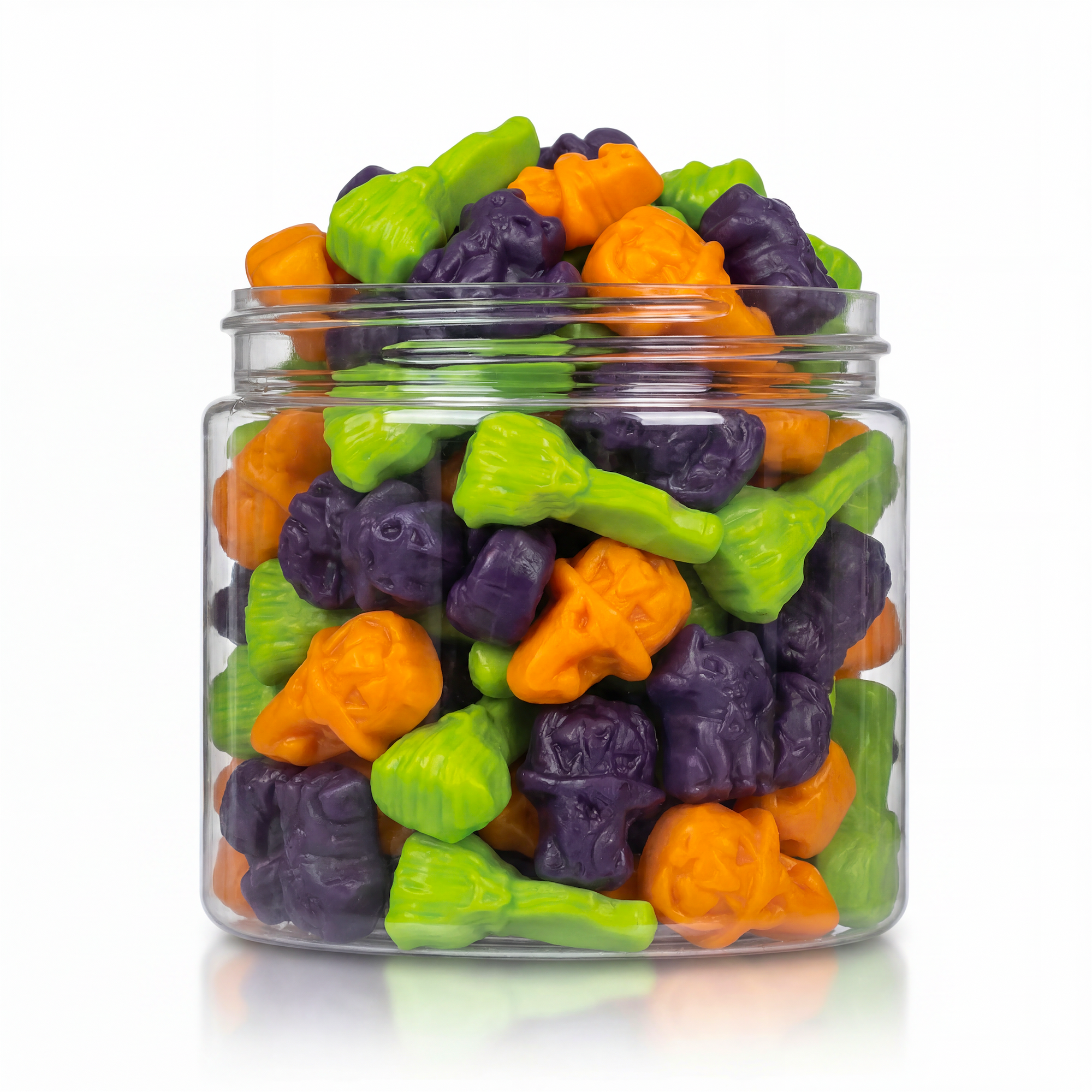 Gummy Halloween Mix candy package featuring a vibrant assortment of spooky themed chewy sweets and confections from a 100% peanut and tree nut free facility.