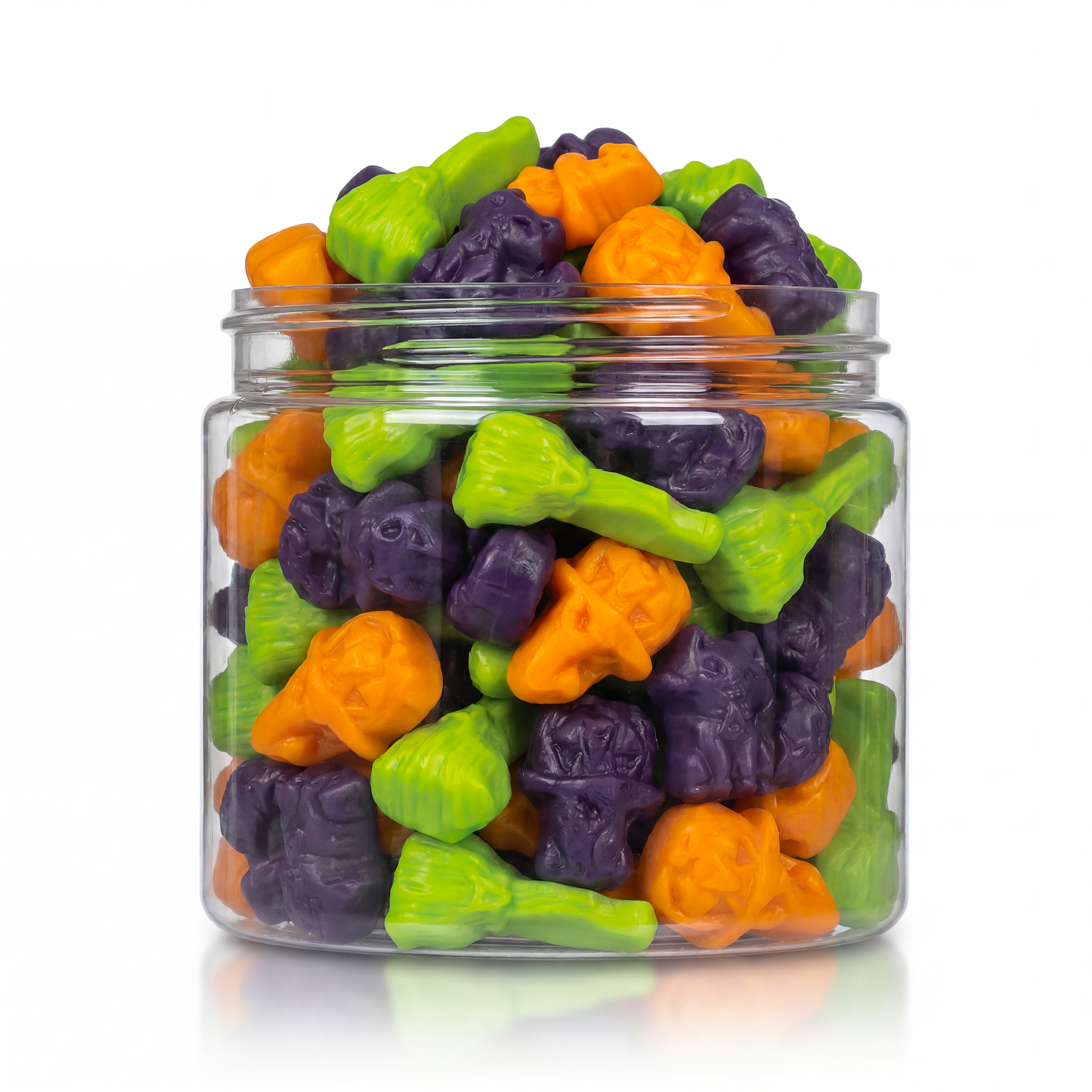 Gummy Halloween Mix candy package featuring a vibrant assortment of spooky themed chewy sweets and confections from a 100% peanut and tree nut free facility.