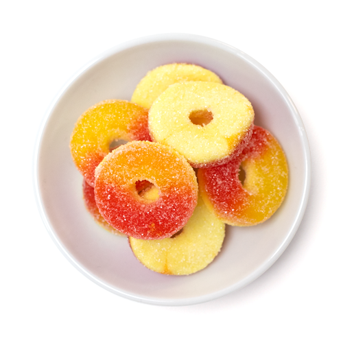 gummy peach rings