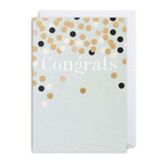 congrats aqua confetti card