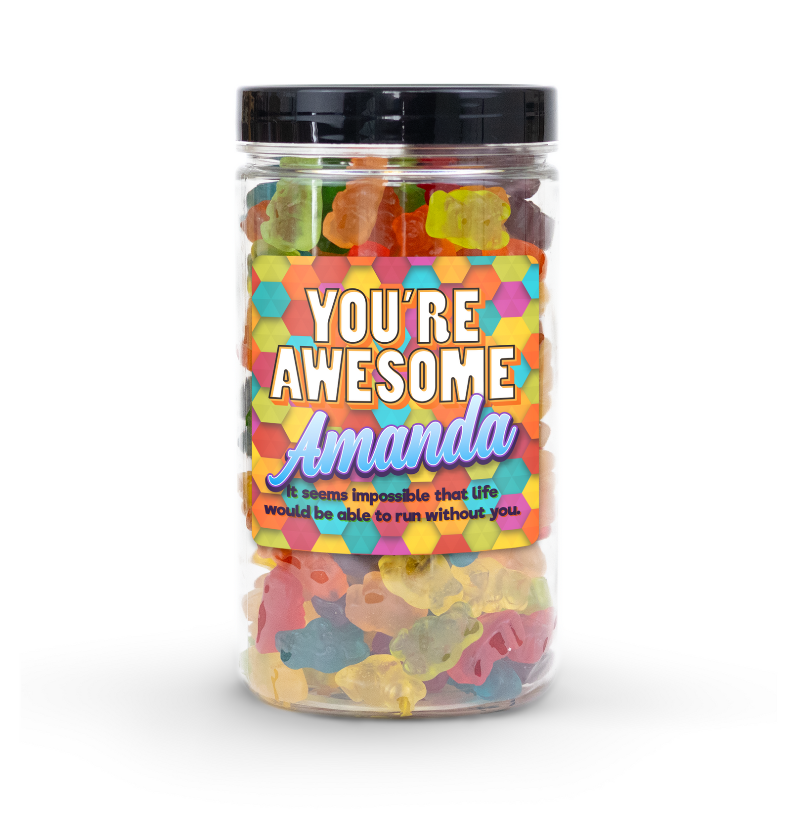 personalized candy jar - you're awesome