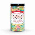 personalized candy jar - merry christmas