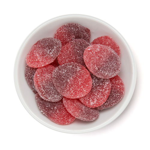 sugared cherry slices