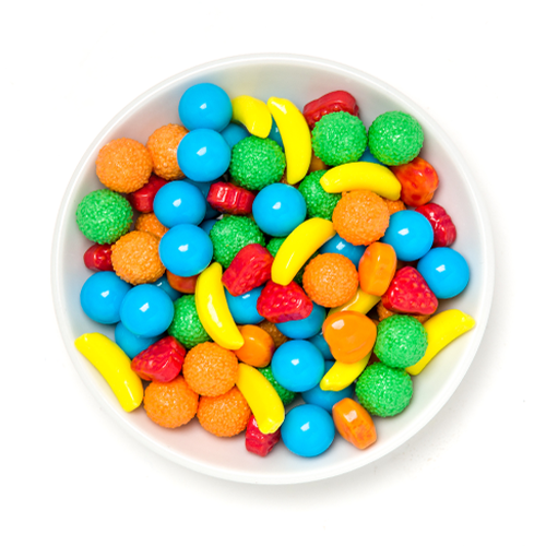crunchy candy fruit mix