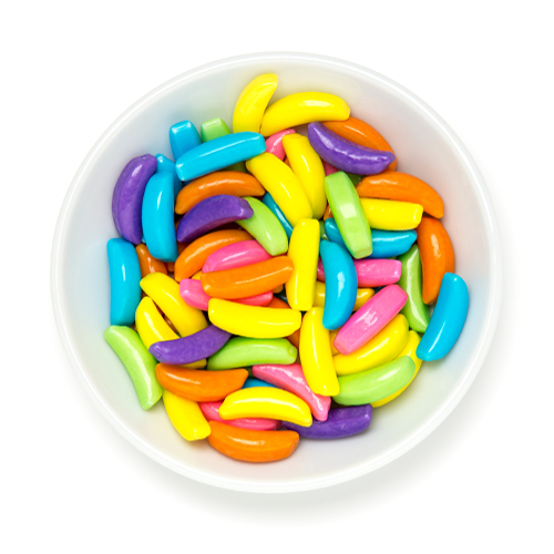 crunchy candy rainbow bananas