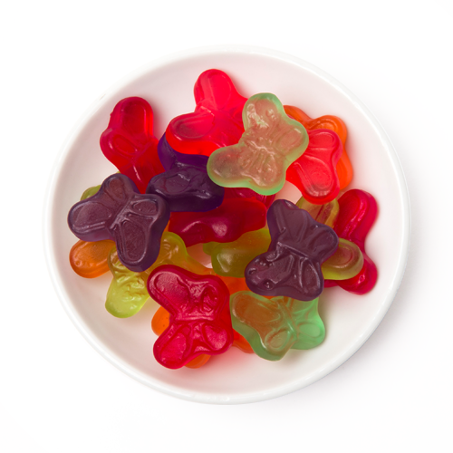 gummy mini butterflies